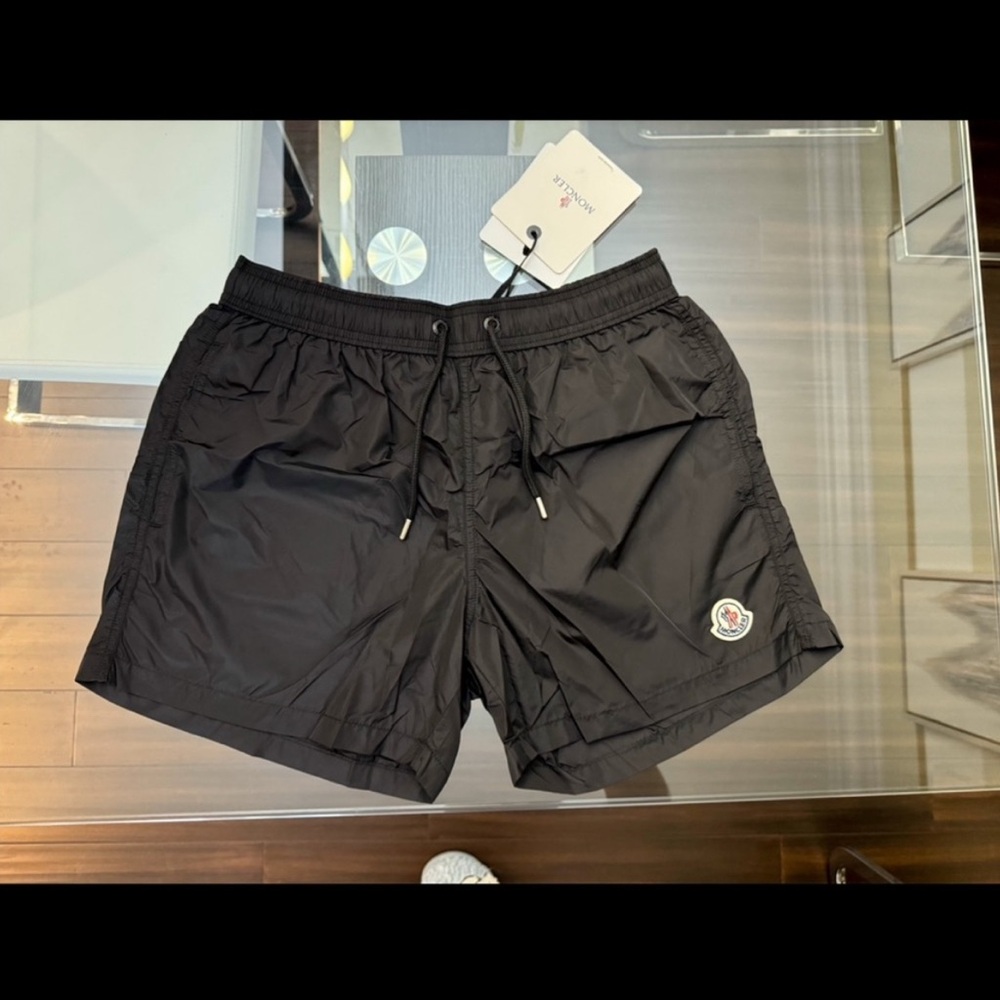 Moncler Men’s Logo Patch Swim Shorts